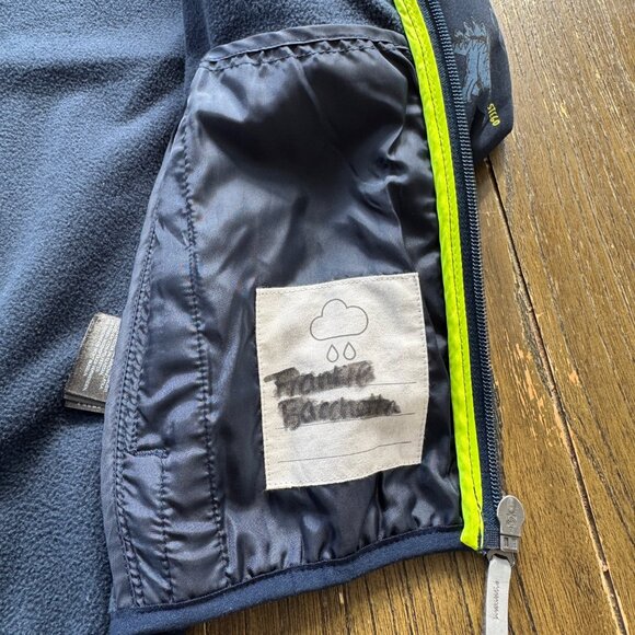 Boys H&M navy blue dinosaur lightweight zip up jacket size 6 - Picture 2 of 3